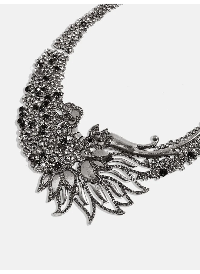 SOHI Crystal Peacock Necklace