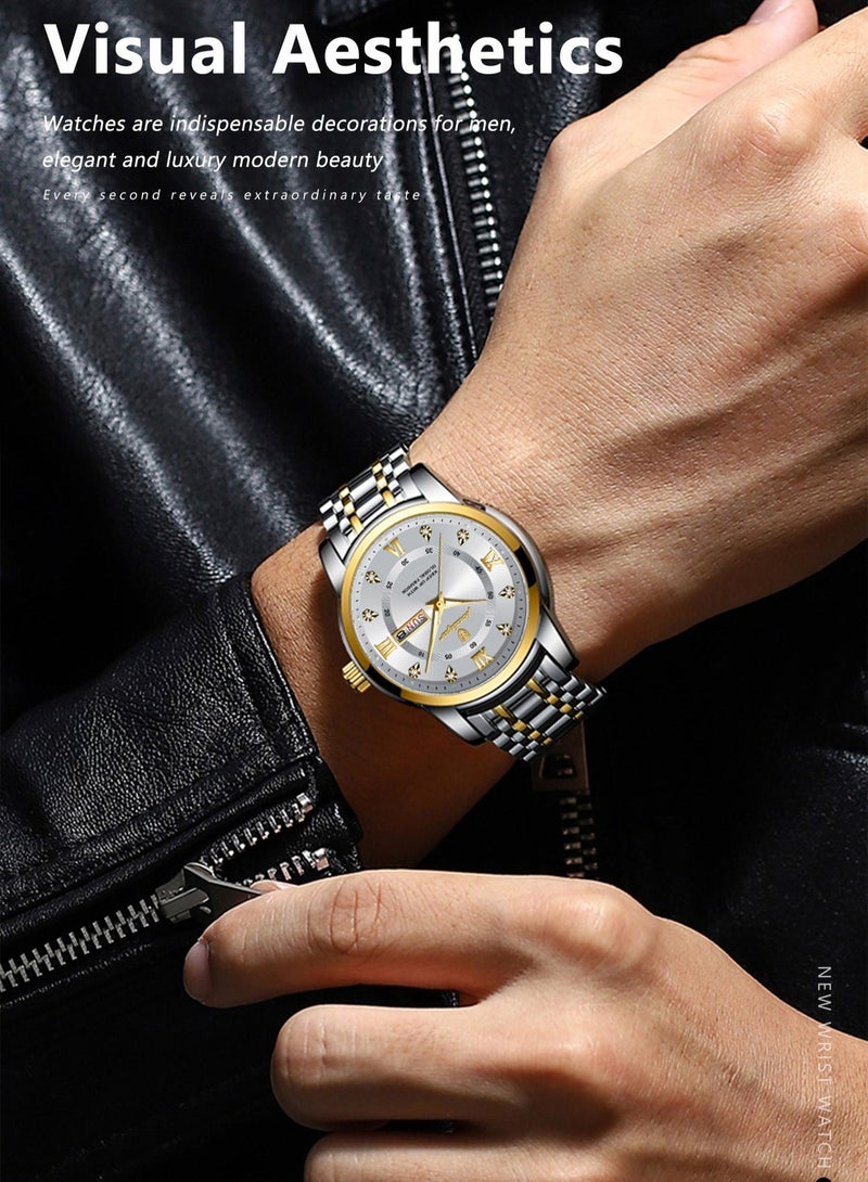 POEDAGAR Watches for Men ,Waterproof Luminous Men's Watch Quartz-Case 41mm - Image 3