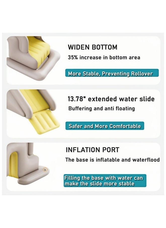 GGEROU Pool Slide Inflatable Swimming Water Slide, Summer Swimming Pool Supplies Universal Trampoline Ladder Backyard Slide  - Image 3