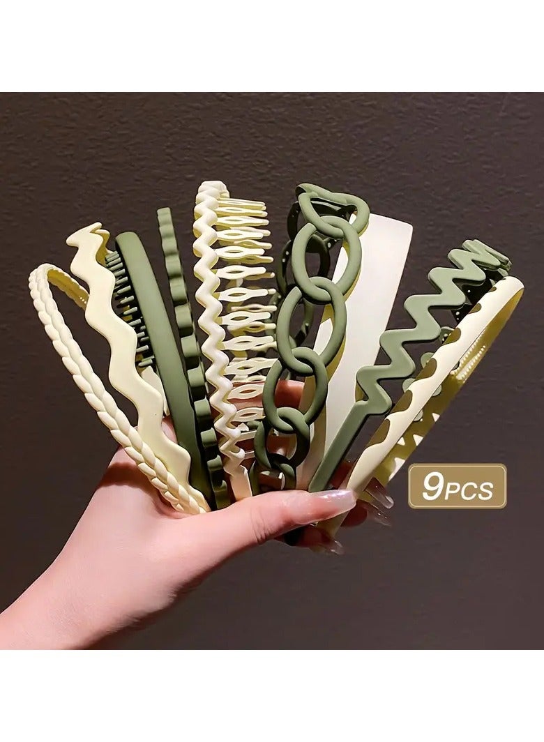 Goolsky 9pcs Sweet Simple Hair Hoop Headband Sets For Teen Girls - Image 1