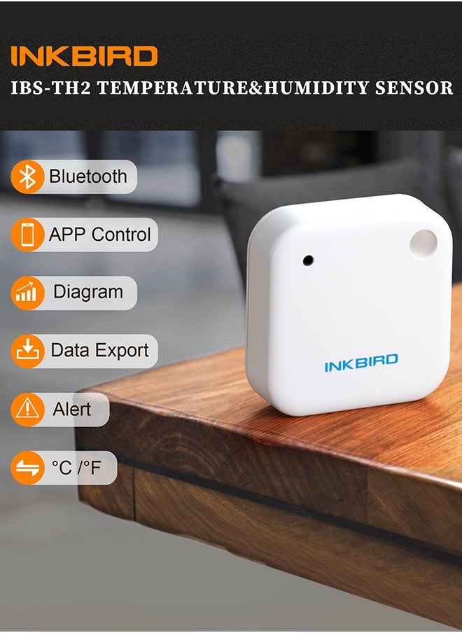 INKBIRD INKBIRD Wireless Bluetooth Temperature and Humidity Smart Sensor Freezer Thermometer Hygrometer IBS-TH2 Monitor Data Logger Recorder with APP for Android and iOS  - Image 3