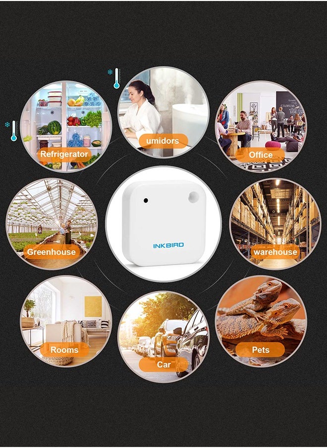 INKBIRD Wireless Bluetooth Temperature and Humidity Smart Sensor Freezer Thermometer Hygrometer IBS-TH2 Monitor Data Logger Recorder with APP for Android and iOS