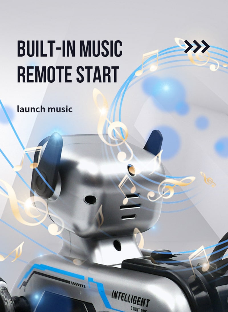 سيارة للأطفال تعمل بالتحكم عن بعد بثمانية عجلات، ذراع أرجوحة ميكانيكية للكلاب، تسلق على الطرق الوعرة، سيارة إلكترونية للموسيقى، لعبة كلب آلي، هدية مثالية - Image 4