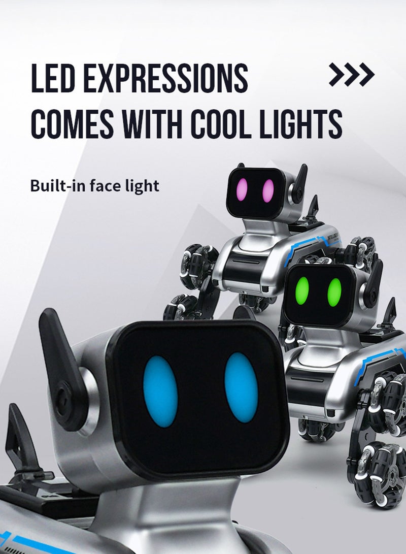 سيارة للأطفال تعمل بالتحكم عن بعد بثمانية عجلات، ذراع أرجوحة ميكانيكية للكلاب، تسلق على الطرق الوعرة، سيارة إلكترونية للموسيقى، لعبة كلب آلي، هدية مثالية - Image 3