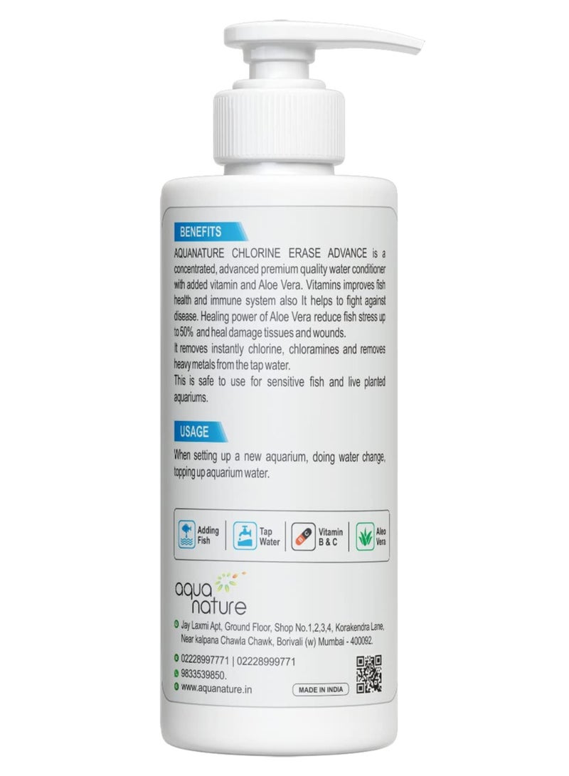 aqua nature Aqua nature Chlorine Erase Advance Water Conditioner Concentrated Chlorine Remover With Added Vitamin & Aloe Vera For Freshwater Aquarium (120Ml) - Image 2