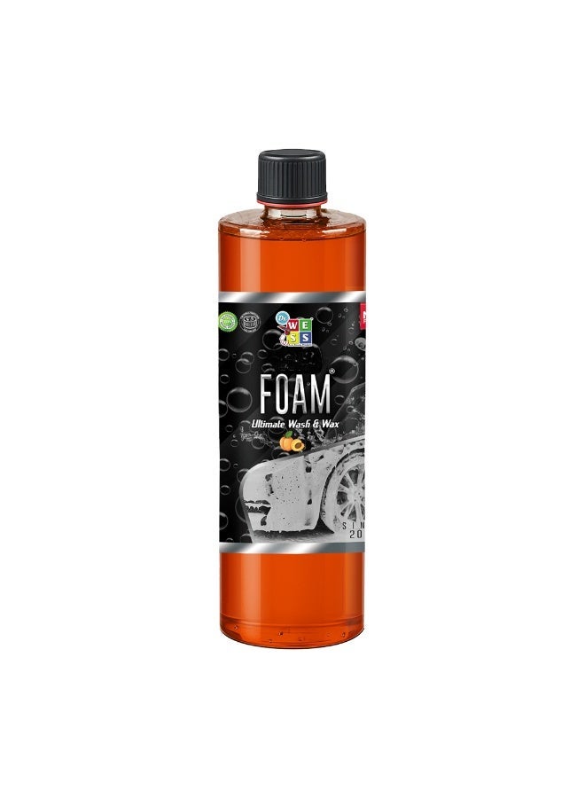 Dr wess Dr.Foam Peach Ultimate Wash & Wax – High-Foam Car Wash Shampoo with Carnauba Wax & Peach Scent