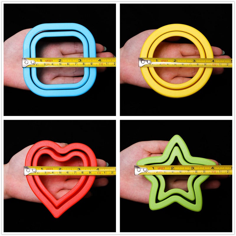 BakingWorld Sandwich Cutter and Sealer,Set of 4 Bread Sandwich Decruster Pancake Maker DIY Cookie Cutters for Kids Bento Box,Round Heart Star Square Shapes Sandwich Decruster Press Mold - Image 5