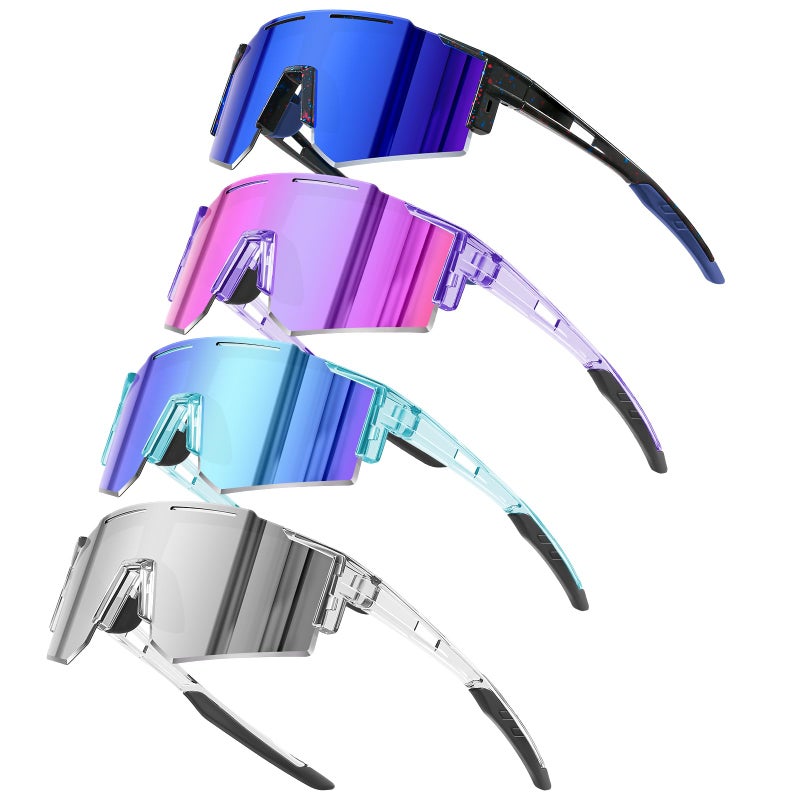 DioKiw 4PACK Kids Sunglasses Polarized Youth Baseball Sunglasses Boys Girls Softball Cycling UV400 Protection Goggles - Image 1