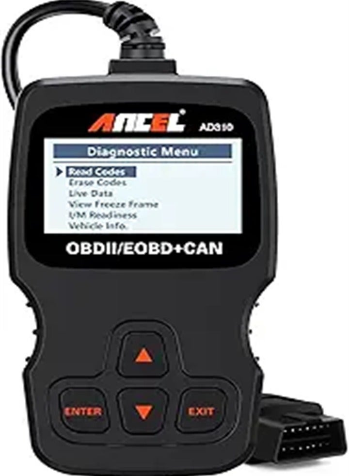 Generic AD310 Classic Enhanced Universal OBD II Scanner Car Engine Fault Code Reader Can Diagnose Scan Tool, Read and Clear Error Codes For 1996 or Newer OBD2 Protocol Vehicles (Black)  - Image 1