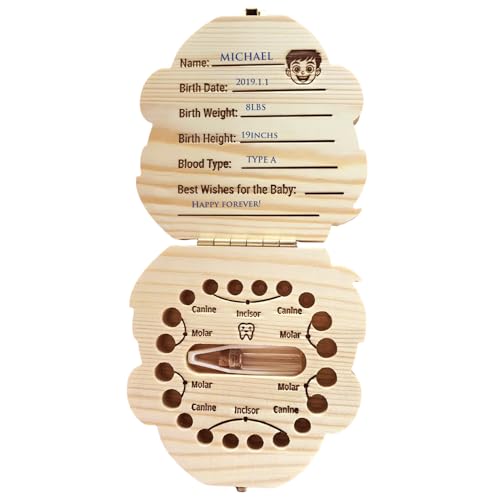 PAMBO Baby Tooth Fairy Keepsake Box- First Teeth and Curl Keepsake Box | Tooth Boxes Saver & Holders for Lost Teeth Kids-Boys - Image 2