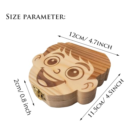 PAMBO Baby Tooth Fairy Keepsake Box- First Teeth and Curl Keepsake Box | Tooth Boxes Saver & Holders for Lost Teeth Kids-Boys - Image 5