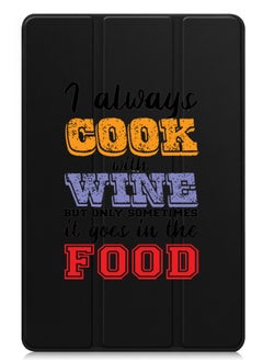 Protective Flip Case For Apple iPad Pro 11 (2024) With Trifold Stand Auto Wake Sleep Shockproof Cover Cook wine Food