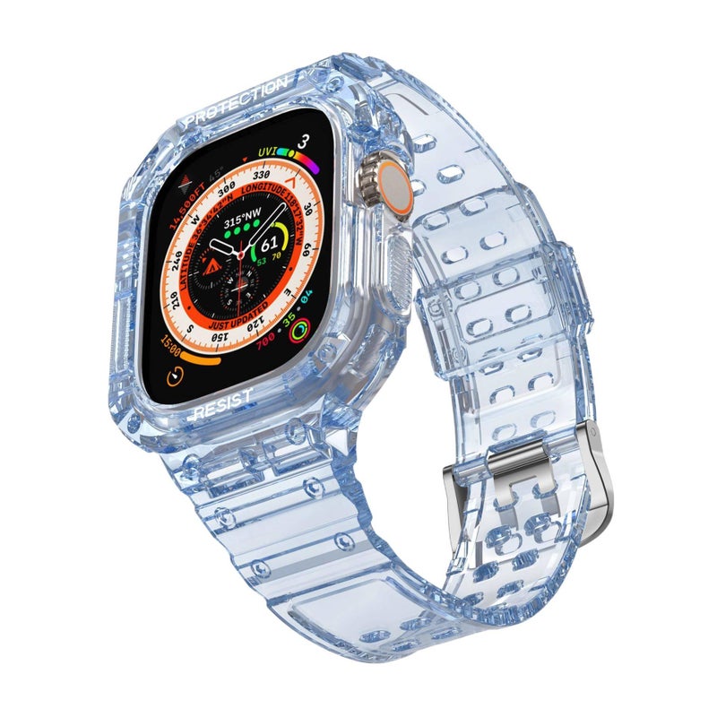 AD Clear Smartwatch Band Compatible with Apple Watch 42/44/45/49mm with Adjustable Fit Replacement Strap for Daily Wear - Image 4