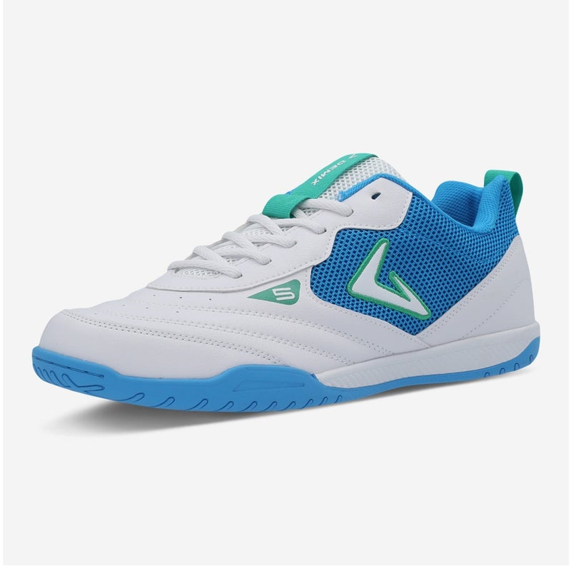 Demix Men’s Indoor Football Shoes White – Non-Slip Rubber Sole, Shock-Absorbing Midsole for Indoor Play - Image 1