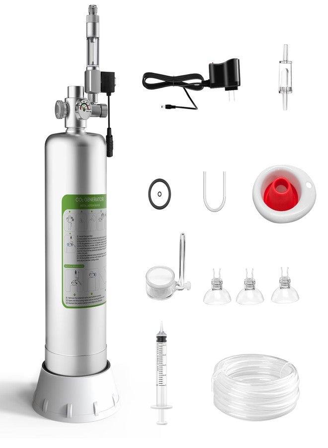 MagTool 2025 Upgraded 2.5L DIY Aquarium CO2 Generator Kit, Stainless Steel Bottle with Integrated Solenoid & Bubble Counter, Safety Valve, Main Switch, Complete Accessories for Planted Tanks - Image 1