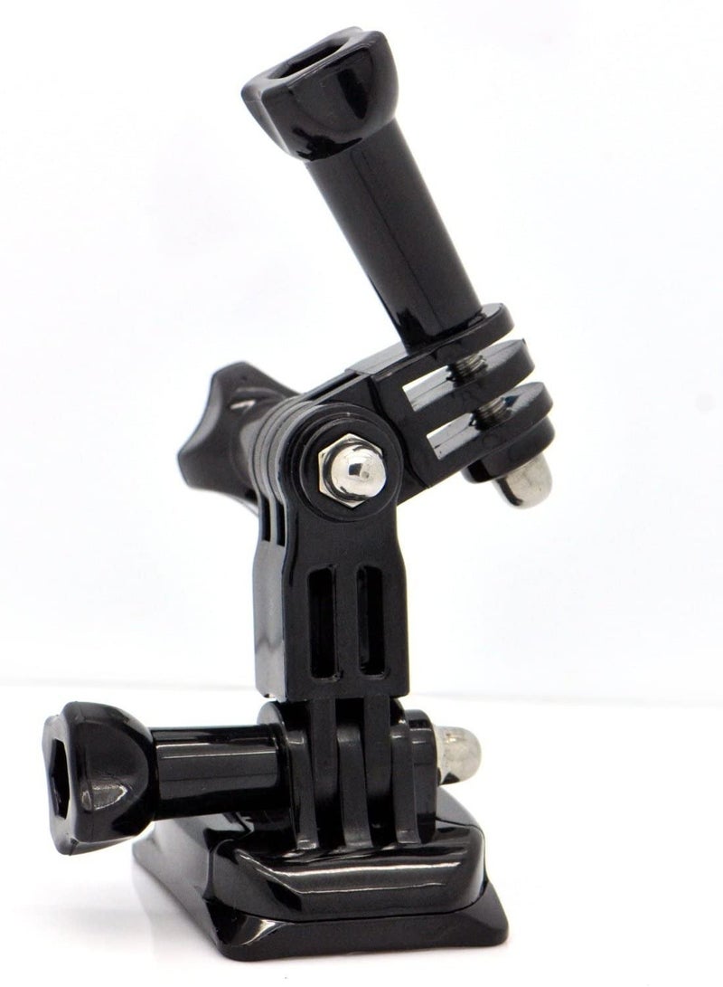 Motorcycle Helmet Side Mount Kit for Gopro Hero 10/9/8/7/6/5/4 Black Series and Other Action Cameras with Mounting Base, Adhesive Pads, 3-Way Swivel and Thumbscrews - Image 4