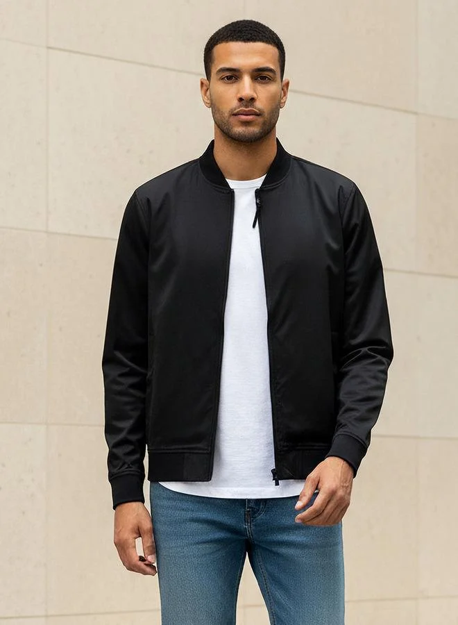 سبلاش فيڤ Men Bomber Jacket with Zip Closure