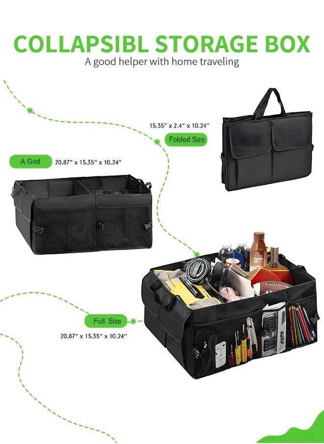 GROIC Trunk Organizer for Car, Collapsible Car Organizer Multi-Compartment Car Storage for SUV and Sedan Truck Car Travel Storage Foldable, Car Trunk Organizer  - Image 4