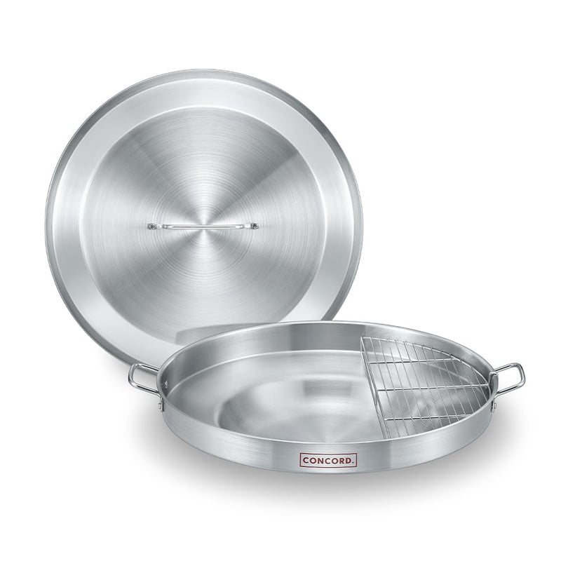 CONCORD Stainless Steel 3 Piece 22" Comal Cookware Set. Comales Discada Set - Image 1