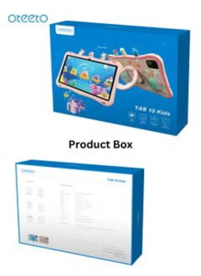 Oteeto - Oteeto TAB 10 Kids Tablet/10.1 Inch IPS/Octa Core 1.8 GHz Processor/6GB RAM + 128GB ROM/5MP Front + 8 MP Rear Camera/Single SIM 4G Network/8000 mAh/Android 13/Includes Sticker, Little Doll 5 pcs (Red) - Image 1