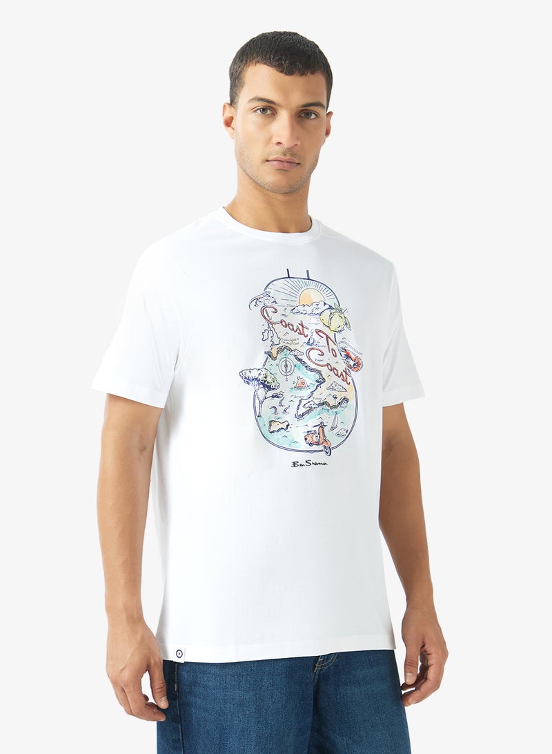 Ben Sherman Printed Crew Neck T-Shirt - Image 1