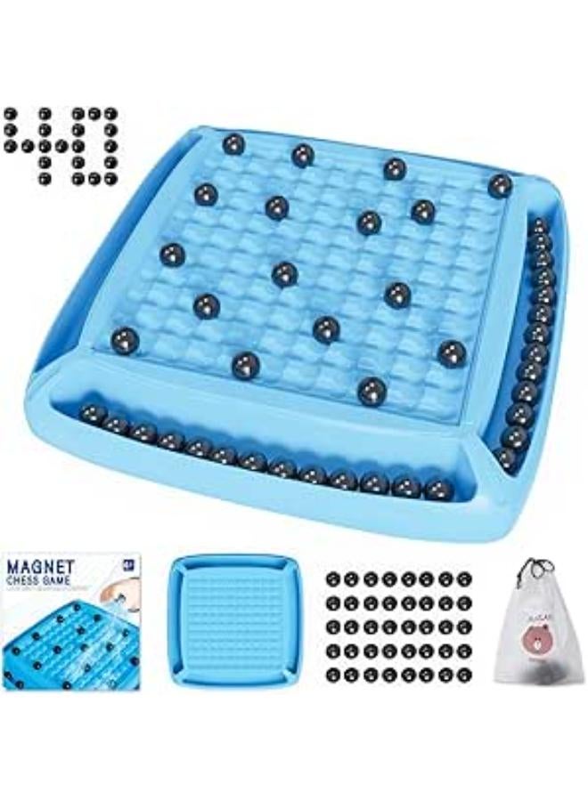Magnetic Chess Game, Magnetic Chess Fun Family Games for Kids and Adults, Magnet Game with 40Pcs Magnetic Chess, Table Top Board Game for Game Night 2-4 Players