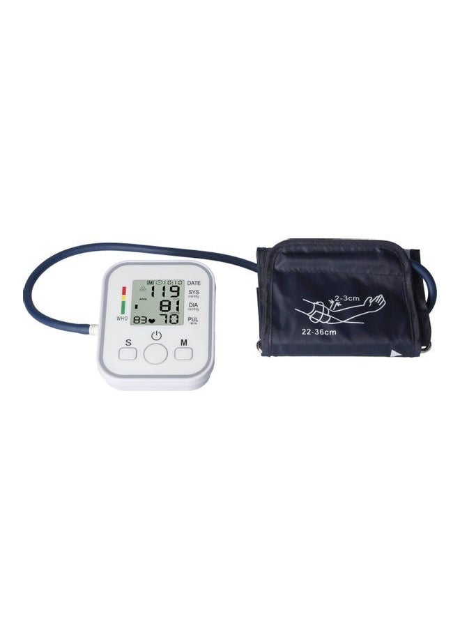 Electronic Blood Pressure Monitor – Digital BP Machine with Large LCD Display, Accurate Readings, One-Touch Operation, Memory Function, Comfortable Cuff, Portable for Home Use, Ideal for Monitoring Hypertension, Pulse, and Heart Health