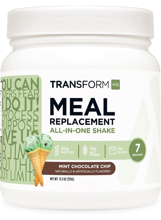 TransformHQ مسحوق مشروب استبدال الوجبات 7 حصص (نعناع شوكولاتة رقائق) - Image 1