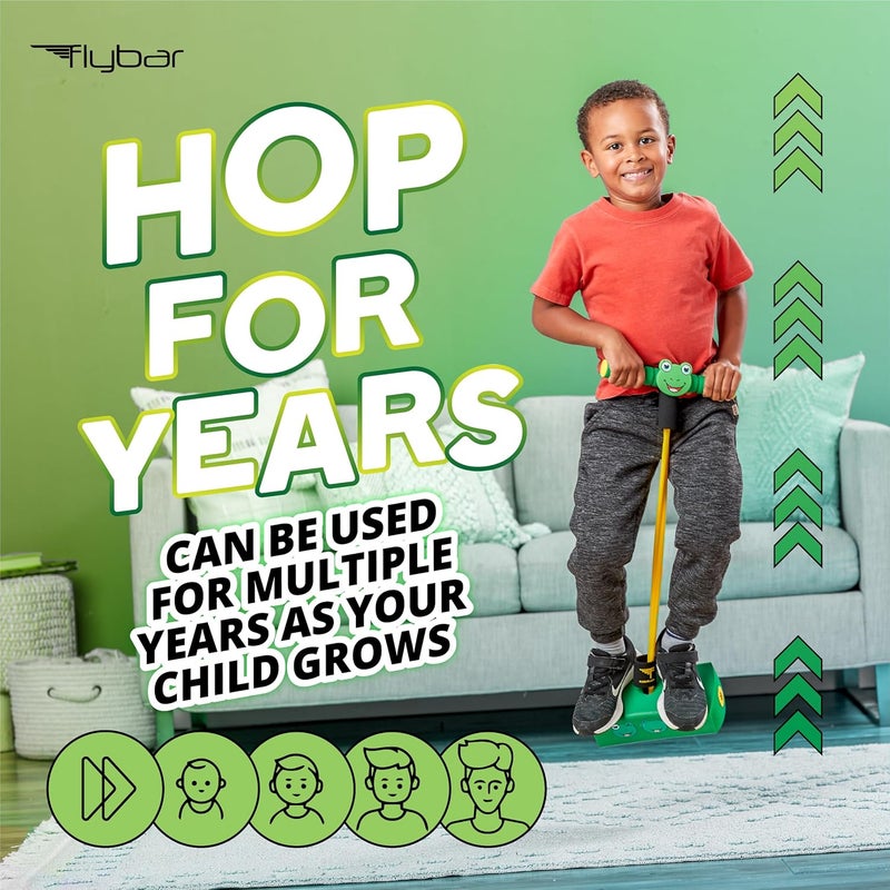 Flybar My First Foam Pogo Jumper for Kids Fun and Safe Pogo Stick for Toddlers, Durable Foam and Bungee Jumper for Ages 3 and up, Supports up to 250lbs - Image 5