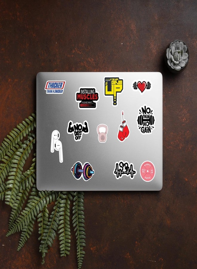 D2C Gym Motivation Sticker Set – Pack of 57 Fitness & Workout Inspired Decal Collection for Water Bottles, Laptops, and Gym Gear – Perfect for Fitness Enthusiasts, Trainers, and Workout Inspiration - Image 2