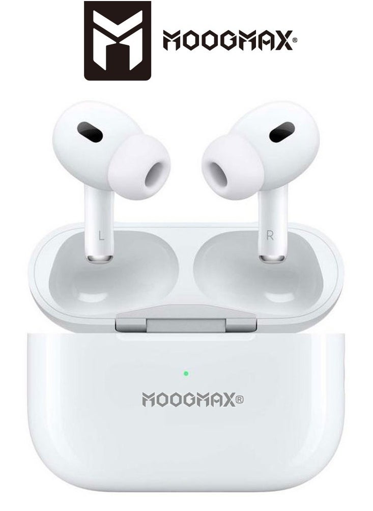 MOOGMAX - Moogmax MX-EP51 TWS bluetooth earbuds Pro with ANC. Bluetooth earphones with powerful bass. headset wireless bluetooth with a charging case that supports wireless charging and a speaker for finding lost items. earbuds bluetooth with a clear and crisp microphone. wireless headphones with a pop-up window feature (for Apple devices only). Moogmax airbuds. - Image 1