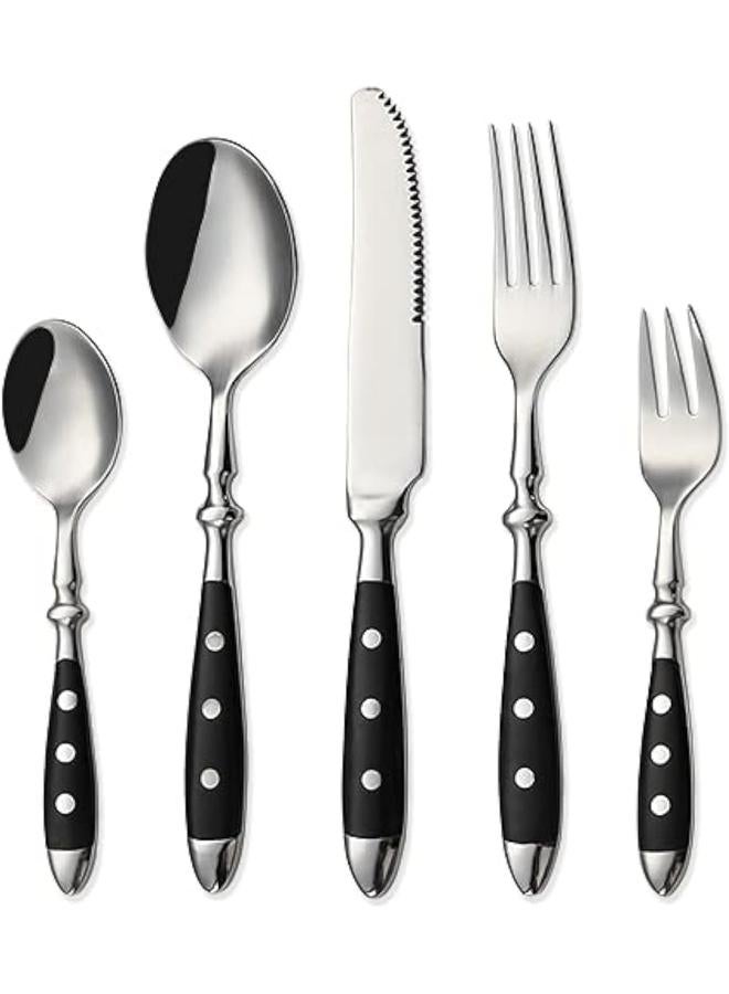 Bluejw stainless steel forged flatware Stainless Steel Cutlery Set with bakelite handle 20 Piece spoon fork knife tableware set - Image 1