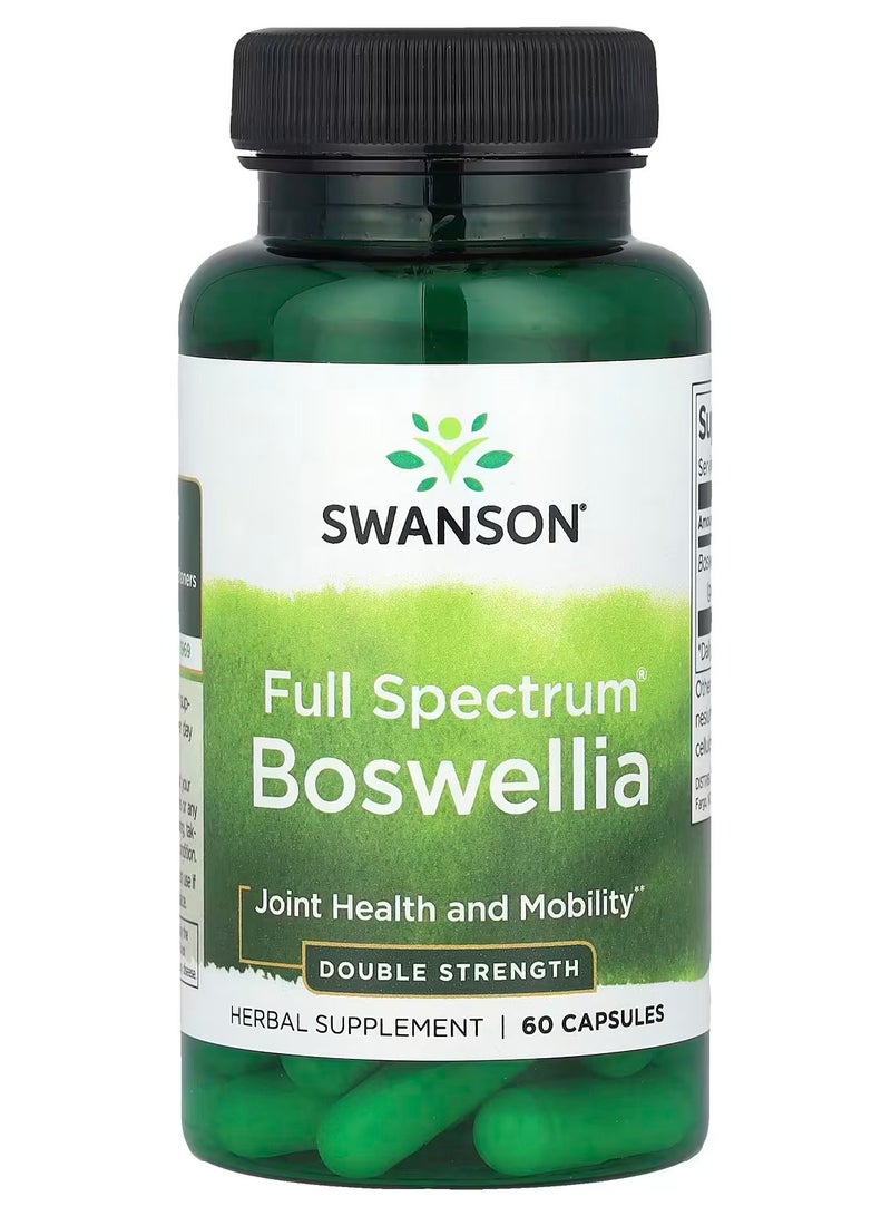 بوسويليا كاملة الطيف، قوة مضاعفة، 60 كبسولة (800 ملغ لكل كبسولة)