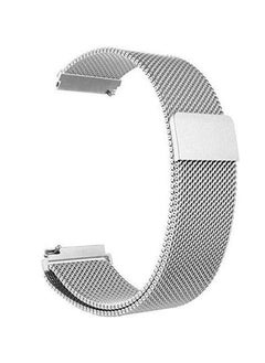 CATANES 22mm Metal Milanese Watchband Compatible With Huawei 4,4 Pro Silver  - Image 4