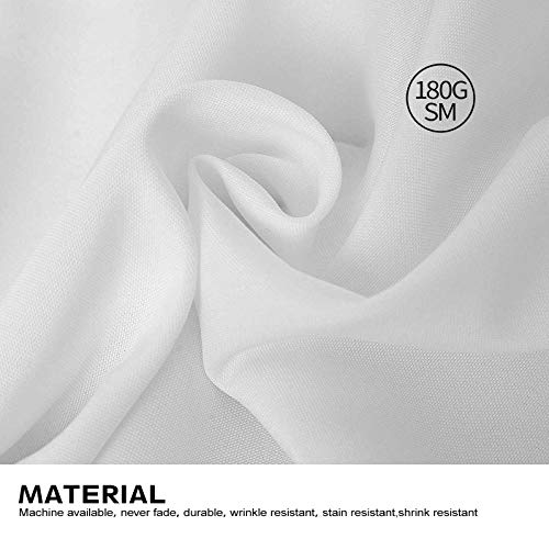 Surmente White Rectangle Tablecloth 90 x 132-inch Rectangular Polyester Table Cloth for Weddings, Banquets, or Restaurants - Image 3