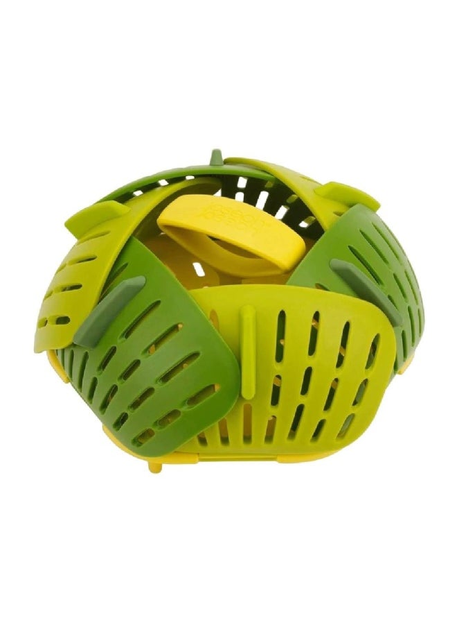 Joseph Joseph Bloom Steamer Basket Folding Non-Scratch BPA-Free Plastic and Silicone Green 4 45030  - Image 1