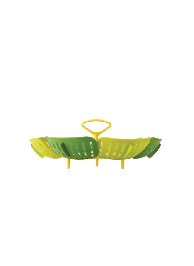 Joseph Joseph Bloom Steamer Basket Folding Non-Scratch BPA-Free Plastic and Silicone Green 4 45030  - Image 2