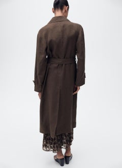 MANGO Double Breasted Linen Trench  - Image 2