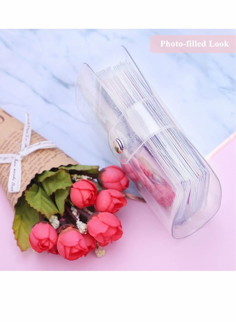 Captaintech 3-Pack 3-Inch Mini Photo Albums, Clear Sequin Portable Cards for Storage Favorites Gifts, 36 Pockets Jelly Color Instant Camera Accessories - Image 5