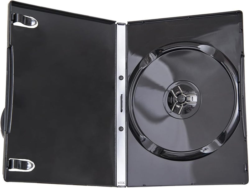 Maxtek Premium Grade Shiny Black Single CD DVD Bluray Disc Case 14mm 10 - Image 1