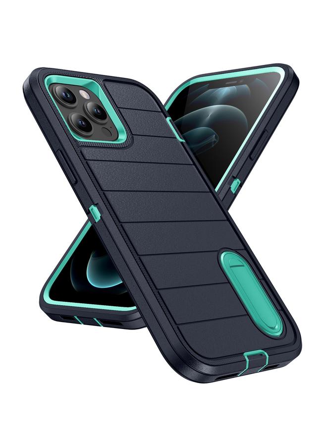 اس-توب جراب لهاتف iPhone 12 Pro Max Defender Gen2 مصنوع من مادة البولي كربونات المتينة + جراب هاتف من السيليكون مع حامل - Image 2