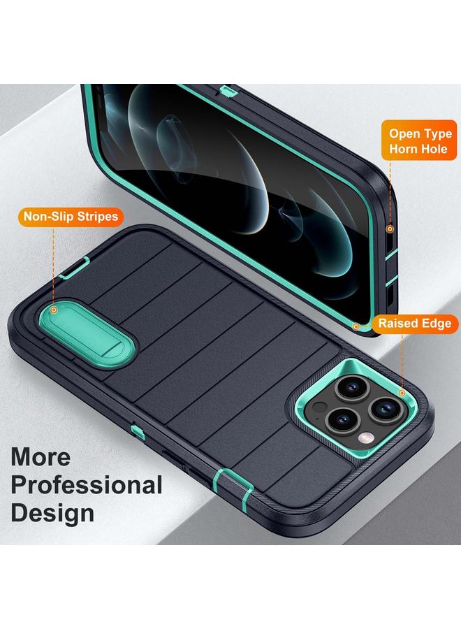 اس-توب جراب لهاتف iPhone 12 Pro Max Defender Gen2 مصنوع من مادة البولي كربونات المتينة + جراب هاتف من السيليكون مع حامل - Image 3