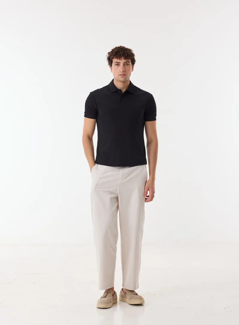 Ashita Fernandes Men’s Black Poly Cotton T-Shirt – Relaxed Fit Round Neck Half Sleeve Lightweight Casual Wear