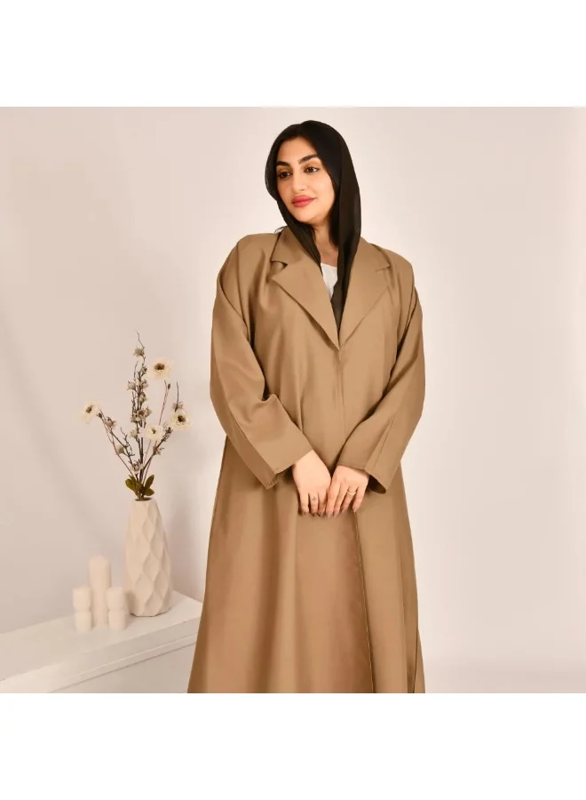 عبايات بيوند عباية بليزر نص كلوش باللون البيج