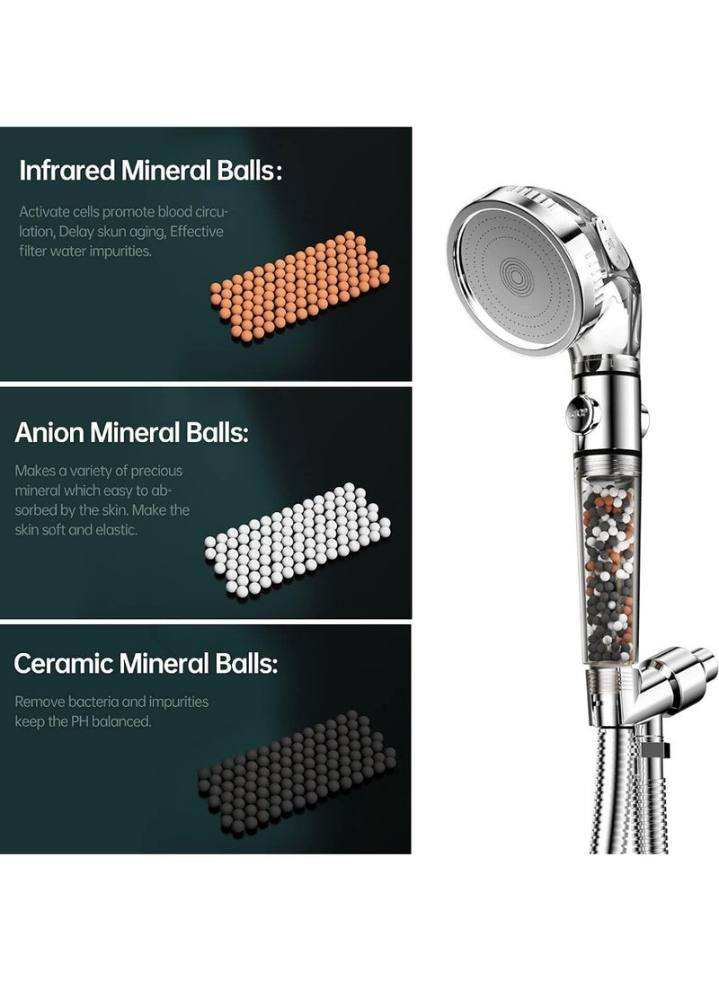 SKY-TOUCH SKY-TOUCH Sky Touch High Pressure Filtered Shower Head For Hard Water And Filtering Impurities, Hand Held Shower Head With Filter Balls. - Image 3