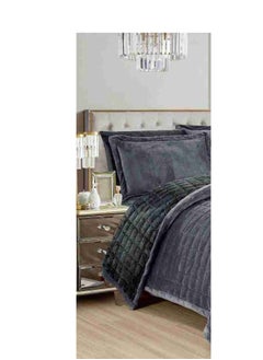MARK 6 Pieces Soft Winter Plain Compressed Double Bed Sheet Quilt Size 240x220 cm  - Image 2