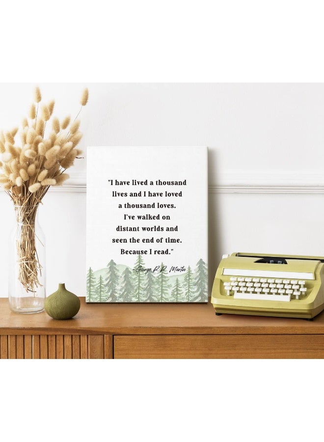 WKYAER Canvas Wall Art Inspirational Quote Decor, George R.R. Martin - I Have Lived A Thousand Lives - Image 4