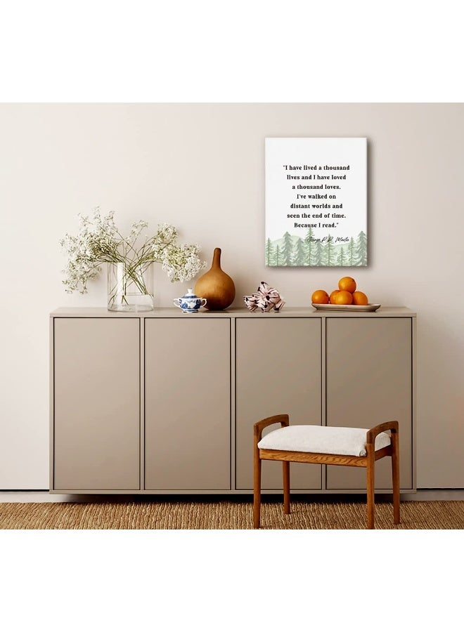 WKYAER Canvas Wall Art Inspirational Quote Decor, George R.R. Martin - I Have Lived A Thousand Lives - Image 2