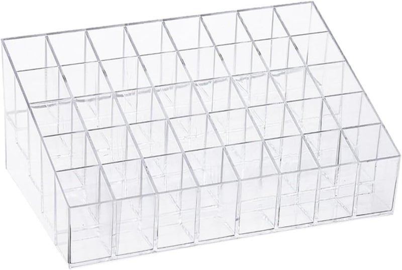 Uonlytech 40-grid Lipstick Organizer Lip Gloss Holder Nail Polish Rack Staircase Design for Makeup Storage and Vanity Display - Image 1