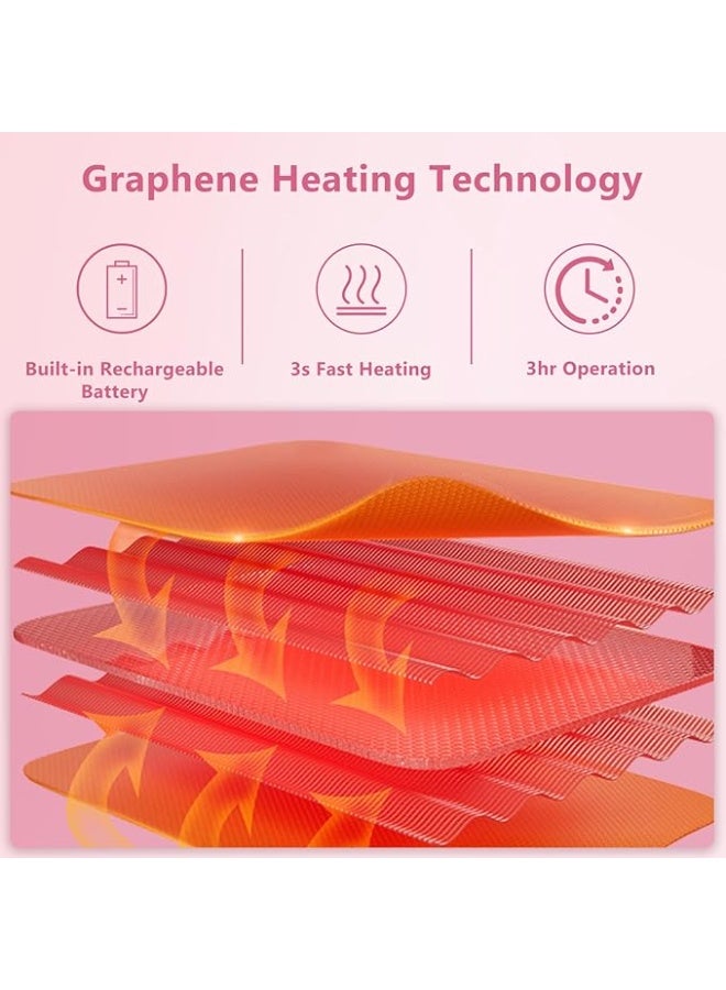 جهاز التدفئة والتدليك الذكي واللاسلكي المتطور - حزام تسكين الآلام بـ 6 مستويات حرارة و6 أنماط تدليك - وسادة حرارية كهربائية محمولة لراحة الظهر وتقلصات البطن - Image 4